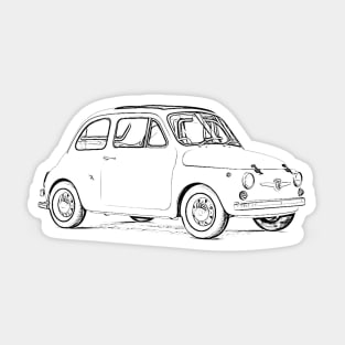 Fiat 500 Wireframe Sticker